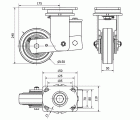 R.GIR.PLACA 10HLSB150-HGB SUSPENSION HIERRO-GOMA NEGRA NATURAL BOLAS