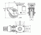 R.GIR.PLACA FR.10HLSBFN150-HGB SUSPENSION GOMA NEGRA NATURAL BOLAS