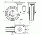 R.GIR.PLACA(ANCHA)10HLSBA250-HGB SUSPENSION GOMA NEGRA NATURAL BOLAS