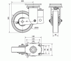 R.GIR.PLACA 10HLSB200-HUB SUSPENSION HIERRO-POLIUR.NARANJA EJE BOLAS