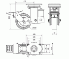 R.GIR.PLACA FRENO 10HLSBFN150-HUB SUSPENSION POLIUR.NARANJA BOLAS