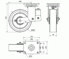 R.GIR.PLACA (ANCHA) 10HLSBA250-HUB SUSPENSION POLIUR.NARANJA BOLAS