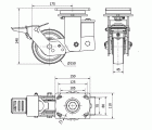 R.GIR.PLACA FR.10HLSBFN150-FTB SUSPENSION NYLON BLANCO EXTRAF.BOLAS