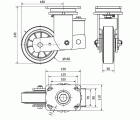 R.GIR.PLACA 10HLSB160-DEB SUSPENSION GOMA NEGRA ELASTICA EJE BOLAS