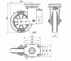 R.GIR.PLACA 10HLSB200-DEB SUSPENSION GOMA NEGRA ELASTICA EJE BOLAS