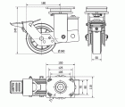 R.GIR.PLACA FR.10HLSBFN160-DEB SUSPENSION GOMA NEGRA ELASTICA BOLAS