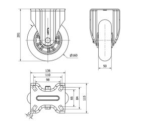 R.FIJA 17ZV160-AUAB ALUMINIO-POLIUR.NARANJA EJE BOLAS BALONA