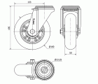 R.GIR.AGUJERO M12 20ZV160-AUAB ALUMINIO-POLIUR.NARANJA BOLAS BALONA