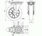 R.GIR.PLACA MEC.DIR.10ZVMD200-AUAB ALUMINIO-POLIUR.NAR.BOLAS BALONA