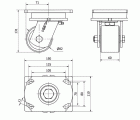 R.GIR.PLACA 10SLR80-KIB NYLON-POLIUR.MARRON EJE BOLAS