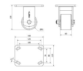 R.FIJA 17SLR80-KNB NYLON BLANCO EXTRAFUERTE EJE BOLAS