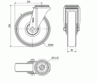 R.GIR.AGUJERO M12 20ZV200-TD RESINA MARRON EJE LISO
