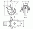 R.GIR.PLACA FR.10HLSEFN150-HUB SUSPENSION HIERRO-POLIUR.NARANJ.BOLAS