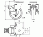 R.GIR.PLACA FR.10HLSEFN200-HUB SUSPENSION HIERRO-POLIUR.NARANJ.BOLAS