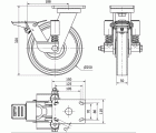 R.GIR.PLACA FR.10HLSEFN250-HUB SUSPENSION HIERRO-POLIUR.NARANJ.BOLAS
