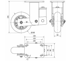 R.FIJA 17HLSB160-AUAB SUSPENSION POLIUR.NARANJA EJE BOLAS BALONA