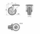 R.GIR.AGUJERO M12 20ZVL80-BSR METALICO-GOMA NEGRA RODILLOS