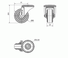 R.GIR.AGUJERO M12 20ZVL80-PGR GOMA ELASTICA GRIS EJE RODILLOS