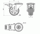 R.GIR.AGUJERO M12 FRENO INOX.20ZVLIFD80-PSN POLIAMIX-GOMA NEGRA LISO