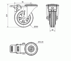 R.GIR.AGUJ.M12 FRENO INOX.20ZVLIFD100-PSN POLIAMIX-GOMA NEGRA LISO