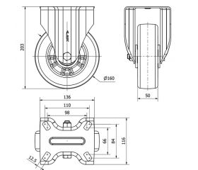 R.FIJA 4mm 17ZVR160-AUSB ALUM.-POLIUR.BLANCO"VELOC"EJE BOLAS