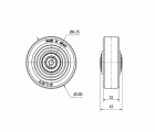 RUEDA POLSB100CP-8-40 NUCLEO POLIAMIX BLANCO Y BANDA POLIUR.MARR.BOL