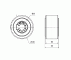 RUEDA NFB100-25-60 NYLON FUNDIDO EJE BOLAS