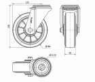 R.GIR.AGUJERO M12 20ZV160-DEGB ALUMINIO-GOMA GRIS ELASTICA EJE BOLAS