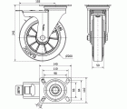 R.GIR.PLACA FRENO 10ZVFD200-DEGB ALUMINIO-GOMA GRIS ELASTICA BOLAS