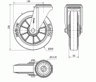 R.GIR.AGUJERO M12 20ZV200-DEGB ALUMINIO-GOMA GRIS ELASTICA EJE BOLAS