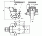R.GIR.PLACA FR.10HLSEFN160-DEGB SUSPENSION GOMA GRIS ELASTICA BOLAS