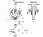 R.GIR.PLACA 10HLSE200-DEGB SUSPENSION GOMA GRIS ELASTICA EJE BOLAS