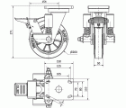 R.GIR.PLACA FR.10HLSEFN200-DEGB SUSPENSION GOMA GRIS ELASTICA BOLAS