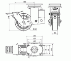 R.GIR.PLACA FR.10HLSBFN160-DEGB SUSPENSION GOMA GRIS ELASTICA BOLAS