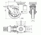 R.GIR.PLACA FR.10HLSBFN200-DEGB SUSPENSION GOMA GRIS ELASTICA BOLAS