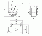 R.GIR.PLACA (ANCHA) 10HLB100A-NFB NYLON FUNDIDO EJE BOLAS