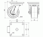 R.GIR.PLACA (ANCHA) 10HLB150A-NFB NYLON FUNDIDO EJE BOLAS