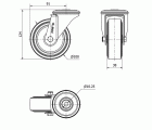 R.GIR.AGUJERO M10 INOX.20ZVLI100-THG GOMA NEGRA TECNOPOLIMERO LISO