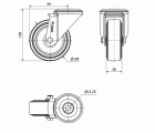 R.GIR.AGUJERO M12 INOX.20ZVI100-THG GOMA NEGRA TECNOPOLIMERO LISO