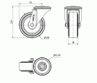 R.GIR.AGUJERO M12 INOX.20ZVLI100-THG GOMA NEGRA TECNOPOLIMERO LISO