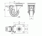 R.GIR.PLACA FRENO INOX.10BHIFD60CP-PGIA POLIAMIX-GOMA GRIS EJE LISO