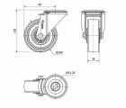 R.GIR.AGUJERO M12 20ZV100-TTB RESINA NEGRA EJE BOLAS