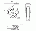 R.GIR.AGUJERO M12 20BHA125CP-PGAN POLIAMIX-GOMA GRIS EJE LISO