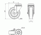 R.GIR.AGUJERO M12 20BHA100CP-PGAISB GOMA GRIS EJE BOLAS