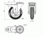 R.GIR.AGUJ.M12 FRENO INOX.20ZVIFD160-PSR POLIAMIX-GOMA GRIS RODILLOS