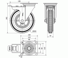 R.GIR.PLACA FRENO INOX.10ZVIFD200-PSR POLIAMIX-GOMA GRIS RODILLOS