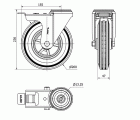R.GIR.AGUJ.M12 FRENO INOX.20ZVIFD200-PSR POLIAMIX-GOMA GRIS RODILLOS