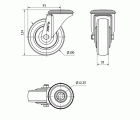R.GIR.AGUJERO M12 20ZVL100CP-PGAISB GOMA GRIS EJE BOLAS