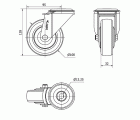 R.GIR.AGUJERO M12 20ZV100CP-PGAISB GOMA GRIS EJE BOLAS