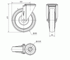 R.GIR.AGUJERO M12 20ZVL150CP-PGAISB GOMA GRIS EJE BOLAS
